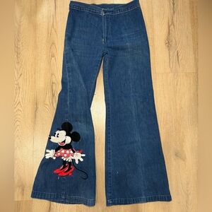 Antonio Guiseppe Rare Y2K 90’s Flare Novelty Disney Minnie Mouse Jeans Size 27